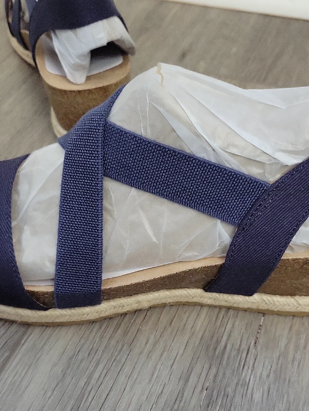 Life Stride Women's Breeze Navy Canvas Strappy Sandals Size 9 NIB